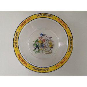 General Mills Cereal Squad Clear Cereal Bowl Good Morning Vintage Rare Good Cond